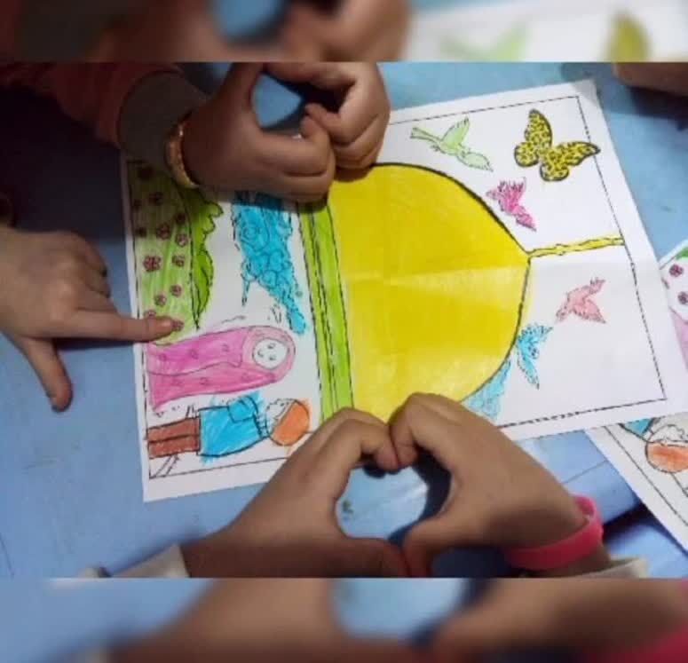 نقاشیهای کودکانه در وصف «ضامن آهو»/ جلوهای از ارادت نسل نو در مریوان