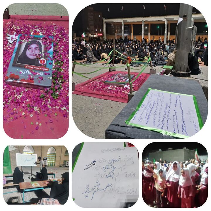 کلاس درسی که بر مزار یک معلم شهید برپا شد