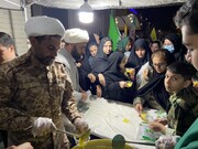 برپایی موکب حوزه علمیه کرمانشاه در تجمع مردمی نحن منتقمون
