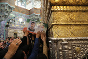تشییع باشکوه بسیجی شهید مدافع امنیت در حرم بانوی کرامت