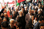 حضور نماینده ولی‌فقیه در استان و امام‌جمعه کرمانشاه، در موج ۷۲ اجتماع مردمی «نحن منتقمون» کرمانشاه