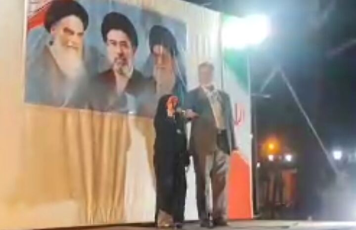 رجزخوانی دختر عضو کانون بقیه‌الله مسجد زاغرم تفرش، در تجمعات شبانه