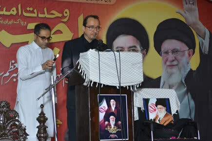 برگزاری اجتماع باشکوه شهادت امام خامنه‌ای در پیشاور پاکستان