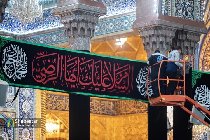 سیاه پوش شدن آستان مقدس امام حسین(ع) با نزدیک شدن به شهادت امام جواد(ع)