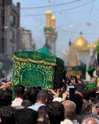 برگزاری مراسم نمادین تشییع پیکر امام جواد(علیه اسلام) در حرمین کاظمین