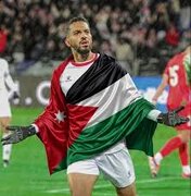 برافراشتن پرچم فلسطین در لیگ رومانی توسط ستاره تیم ملی فلسطین