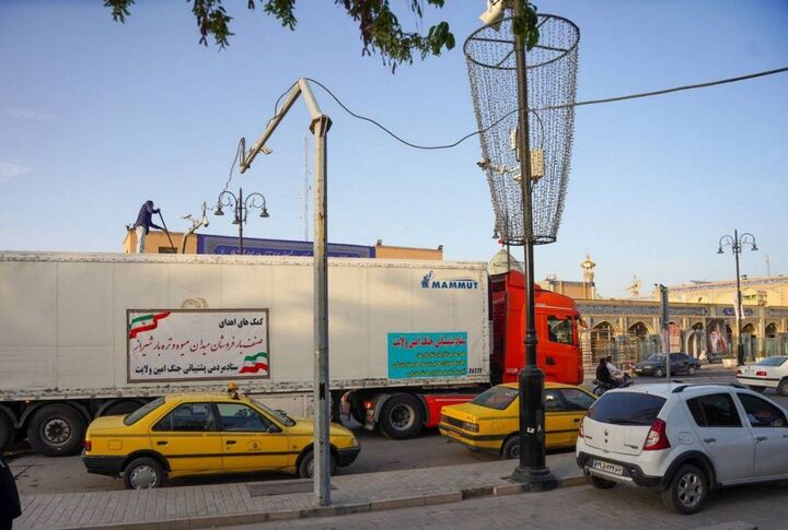 حماسه پشتیبانی ادامه دارد؛ کاروان «رمضان امین ولایت» به یاری مدافعان شتافت