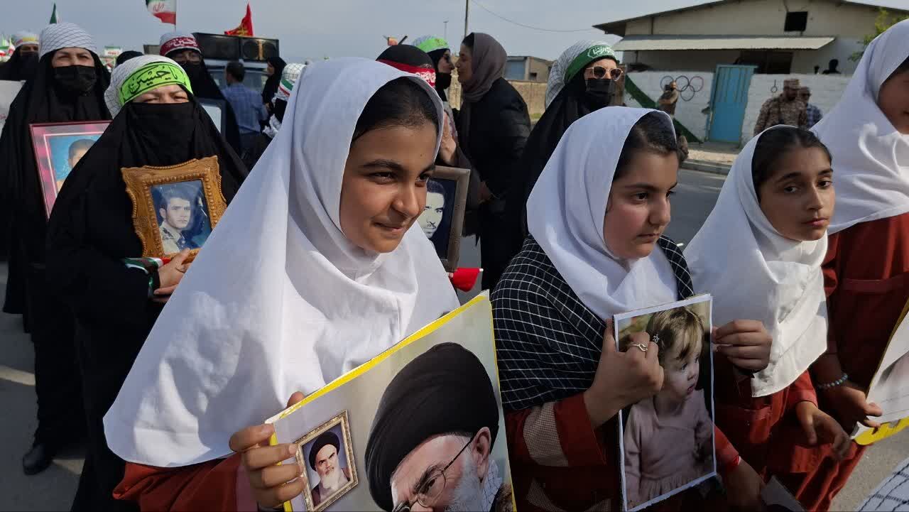 برگزاری رزمایش «بانوان جان فدای ایران» در دهستان میانکاله بهشهر