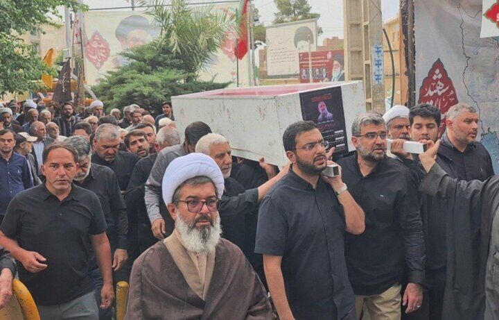 پیکر سردار عباسعلی فرزندی در قم تشییع شد