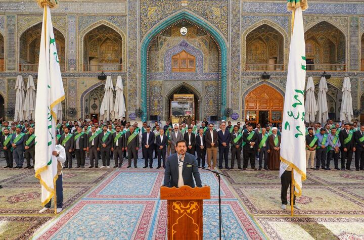 برافراشتن ۱۵۰ پرچم متبرک آستان علوی در عراق و ایران