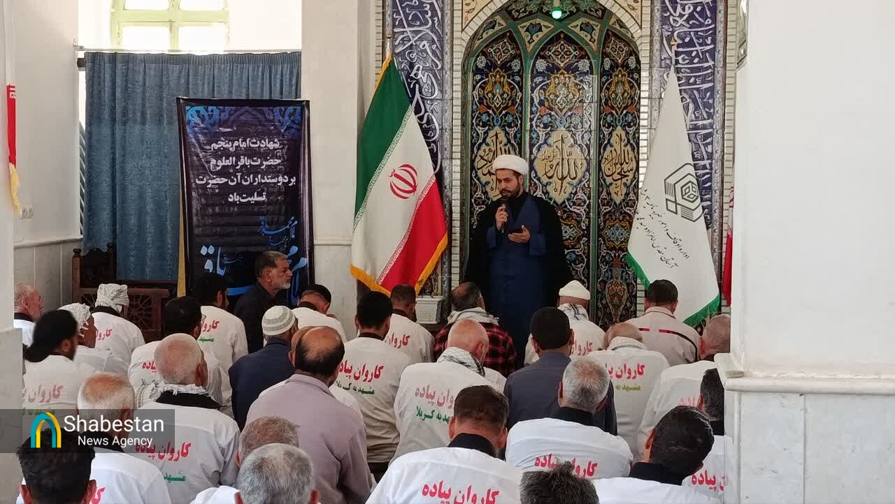 امامزاده علوی(ع) میزبان کاروان پیاده مشهد به کربلا شد