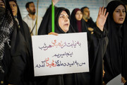 رزم پلاکاردی در موکب "امام شهید" کتابخانه سهروردی زنجان