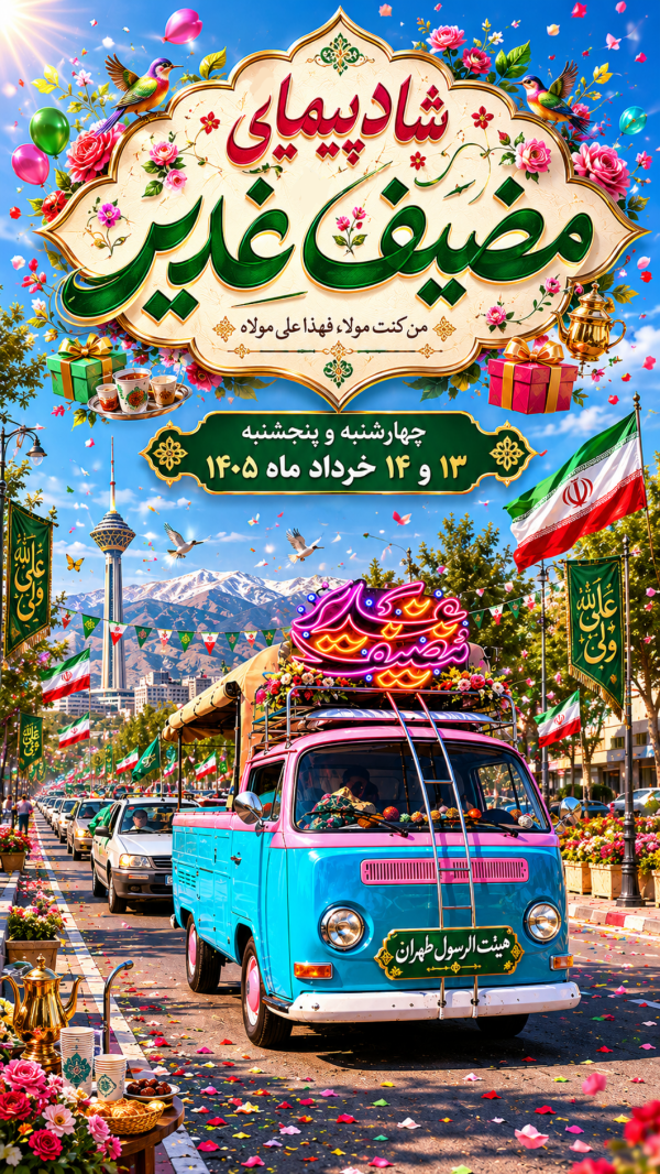 شاد پیمایی مضیف غدیر با مشارکت یک هیئت‌ فعال و پویا