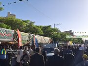 لحظاتی از آغاز میهمانی کیلومتری غدیر در کرمان