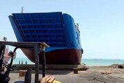 آب‌اندازی نخستین شناور ساخته‌شده در جنگ تحمیلی سوم در هرمزگان