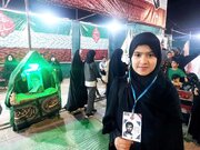 توزیع بیش از ۱۰۰۰ آیدی‌کارت مزین به تصاویر شهدا در موکب پردیس شهید زاهدان