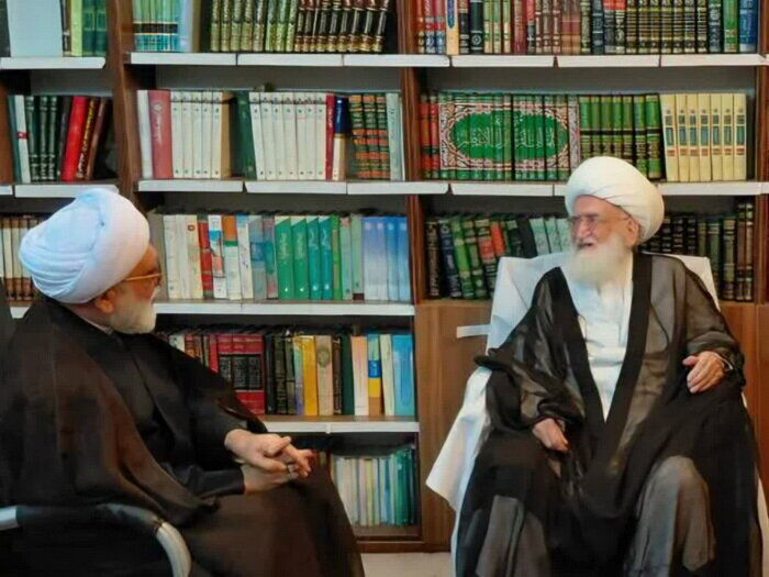 دیدار تولیت آستان قدس رضوی با آیت‌الله نوری‌همدانی