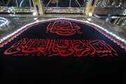 حرم حضرت عباس(ع) در آستانه محرم سیاه پوش شد