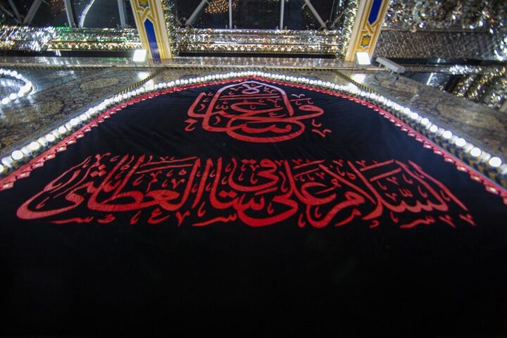 حرم حضرت عباس(ع) در آستانه محرم سیاه پوش شد