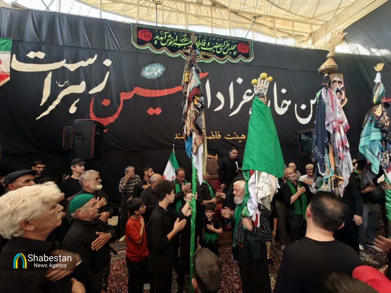 برگزاری آیین سنتی علم‌بندان در هیئت فاطمیه بیرجند