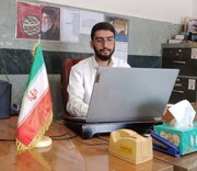 حافظ قرآن بیرجند در لباس خادمی مسجد حضرت ابوالفضل(ع) امیرآباد