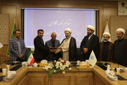 جلسه انعقاد تفاهم‌نامه همکاری بین ستاد کانون‌های فرهنگی مساجد خراسان رضوی و اداره کل کتابخانه‌های عمومی استان