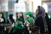 طنین ناله‌های مادرانه در سوگ کوچک‌ترین سرباز کربلا؛ شهرکرد غرق در نوای «یا علی‌اصغر (ع)» شد
