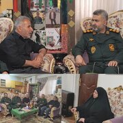 فرمانده سپاه رشت میهمان خانواده شهید «علیرضا رفعیان»