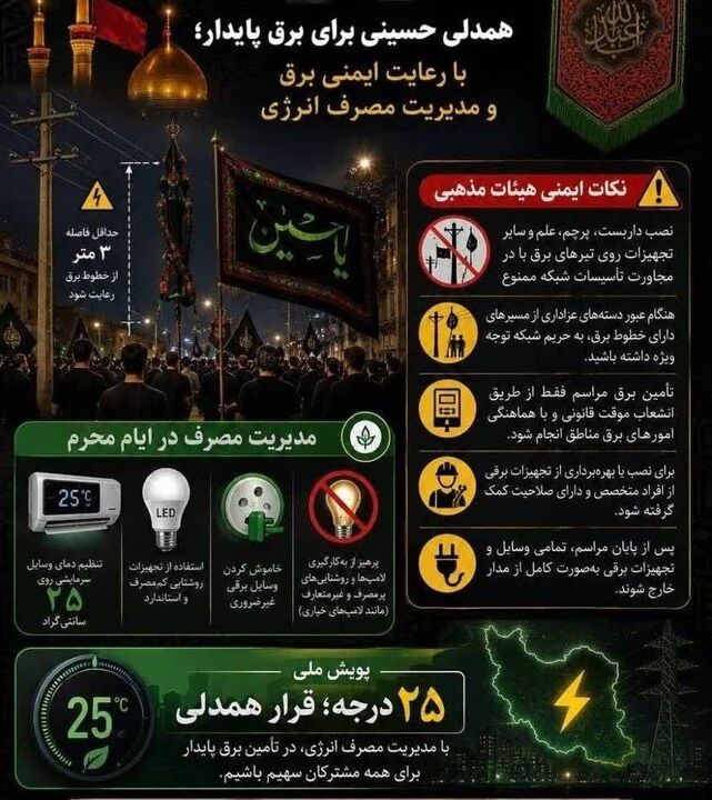 ضرورت رعایت نکات ایمنی توسط هیئات عزاداری در محرم