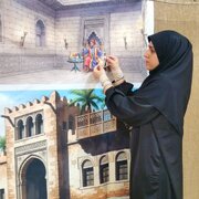 کودکان پای روایت کربلا نشستند؛ پرده‌خوانی حضرت رقیه(س) در موکب مسجد اعظم
