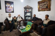 دیدار آیت الله محمدی لائینی با خانواده شهید محمد قدرتی