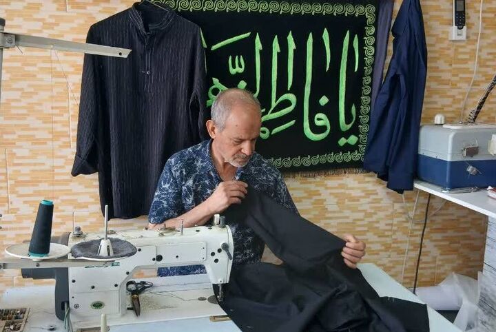 نذرِ چرخ و سوزن برای خدمت به عزاداران حسینی در آران و بیدگل