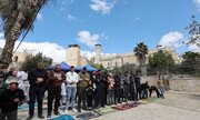 اوقاف فلسطین: اسرائیل سایبان مسجد ابراهیمی را برای آماده‌سازی جهت مسقف کردن آن برداشت