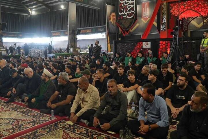 عزاداری حسینی در جوار مزار سیدحسن نصرالله