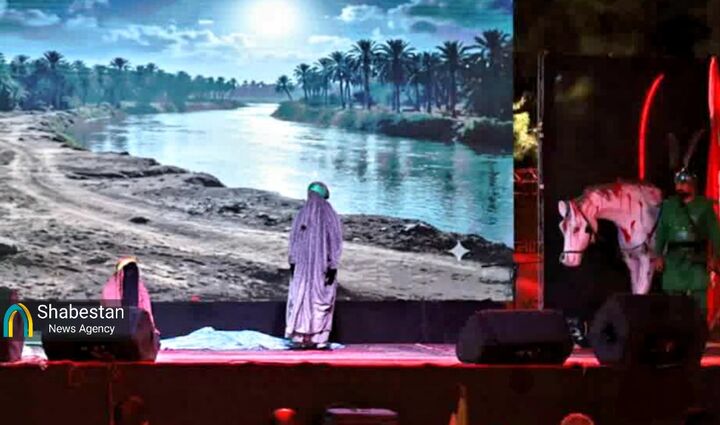 کرمان در شب تاسوعا با «ماه در آب» به یاد علمدار کربلا سوگوار شد