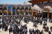 شاهچراغ(ع) در سوگ برادر؛ حرم یکپارچه رضوی شد