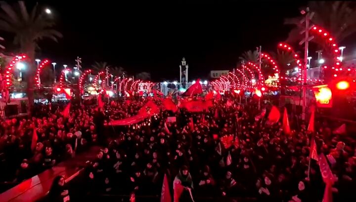 طوفان اشک در کربلای رشت؛ شام غریبان با نوای «لبیک یا حسین»