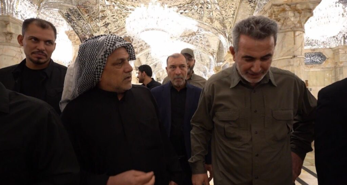 رئیس ستاد حشد شعبی از مسیرهای تشییع پیکر امام شهید خامنه‌ای در نجف بازدید کرد+  عکس