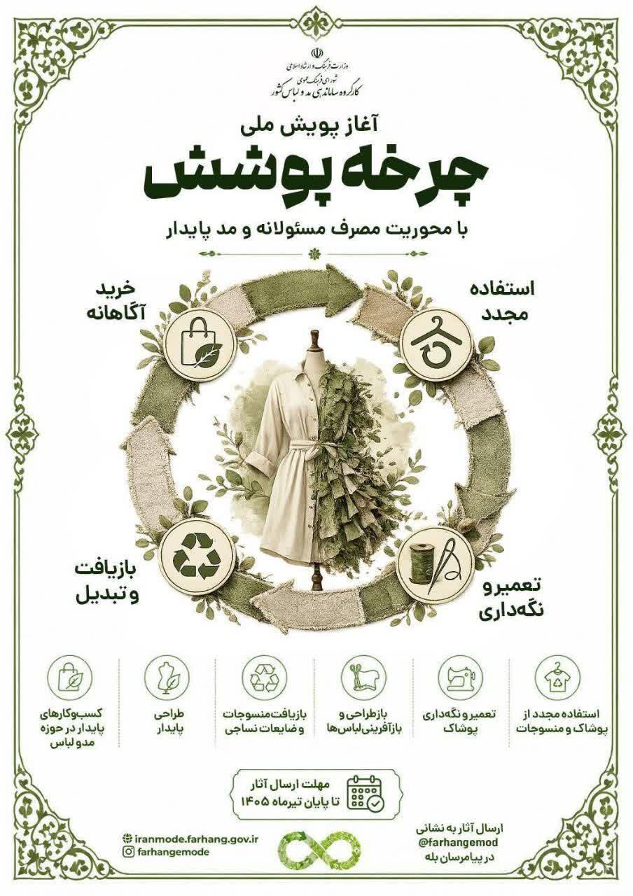 آغاز پویش ملی «چرخه پوشش» با محوریت مصرف مسئولانه و مد پایدار