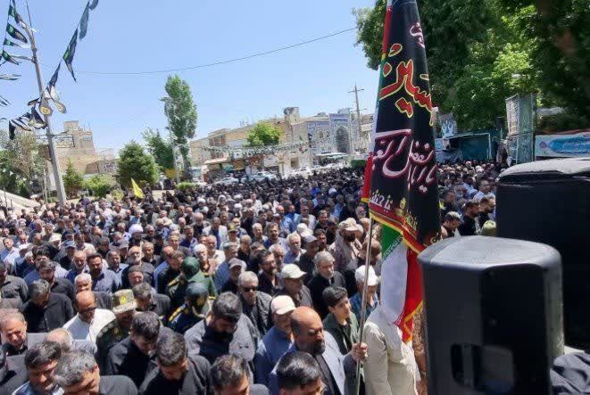 قروه در سوگ شهید امنیت؛ بدرقه باشکوه محمدحسن بیگی با تجدید میثاق مردم با آرمان‌های شهدا