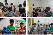 ورزش در سایه مسجد؛ رقابت نوجوانان در مسجد جامع آلوستان