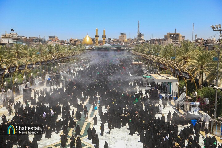 آیین عزاداری زنان بنی‌اسد همزمان با سیزدهم محرم در کربلا