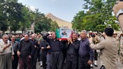 مراسم تشییع پیکر شهید "افشین فتحی" در شهرستان بیجار