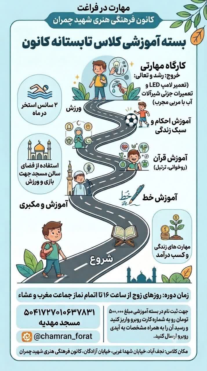 تجربه تابستان متفاوت در مسجد مهدیه نجف آباد
