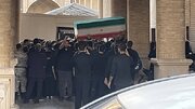ورود پیکر مطهر رهبر شهید انقلاب به مصلی تهران+ فیلم
