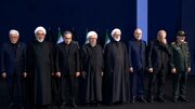 ادای احترام سران قوا و مسئولان ارشد کشور به پیکر مطهر امام شهید+فیلم