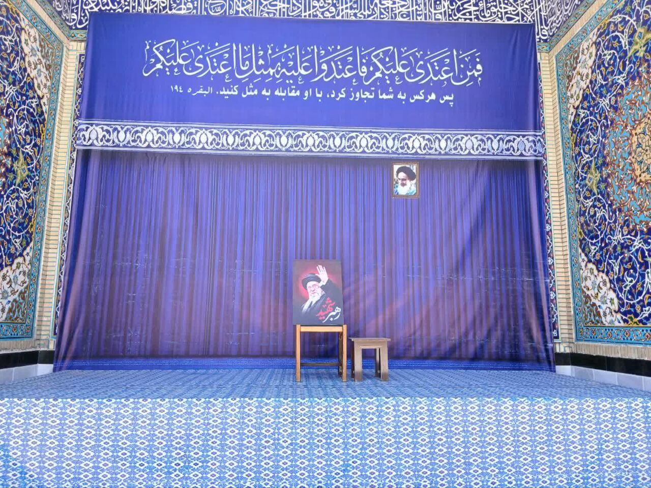 فضاسازی حماسی حرم مطهر حضرت حسین بن موسی الکاظم (ع) برای بدرقه «آقای شهید ایران»