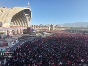 مصلی تهران ساعتی قبل از اقامه نماز بر پیکر مطهر رهبر شهید انقلاب