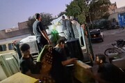 خدمت‌رسانی موکب جوانان بروجرد در مراسم وداع با پیکر رهبر شهید انقلاب