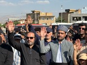 آیین بدرقه کاروان کردستان به مراسم تشییع رهبر شهید